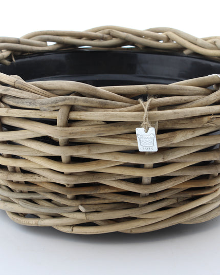Drypot Sawah Schale extra dickes Rattan Grau