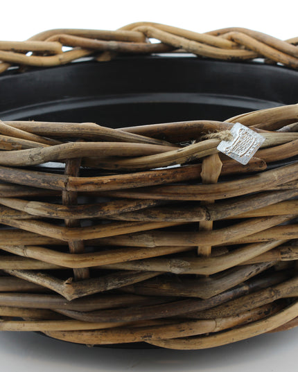 Drypot Sawah Schale extra dickes Rattan Braun