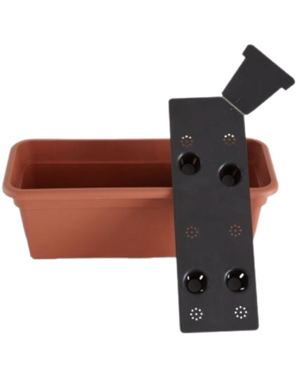 Balkonkasten mit Bewässerungseinlage Kunststoff Terrakotta