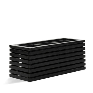 Marrone Orizzontale Box Black - Akazienholz
