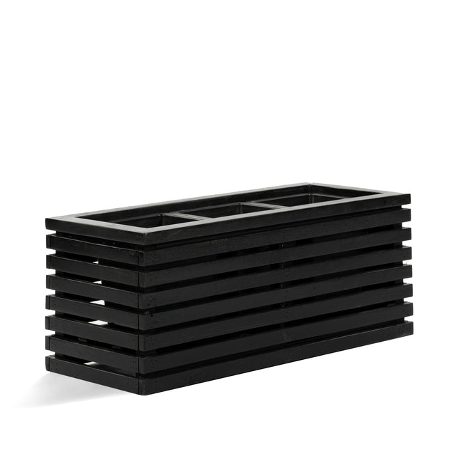 Marrone Orizzontale Box Black - Akazienholz