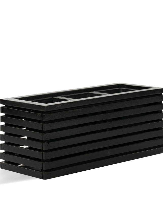 Marrone Orizzontale Small Box Black - Akazienholz