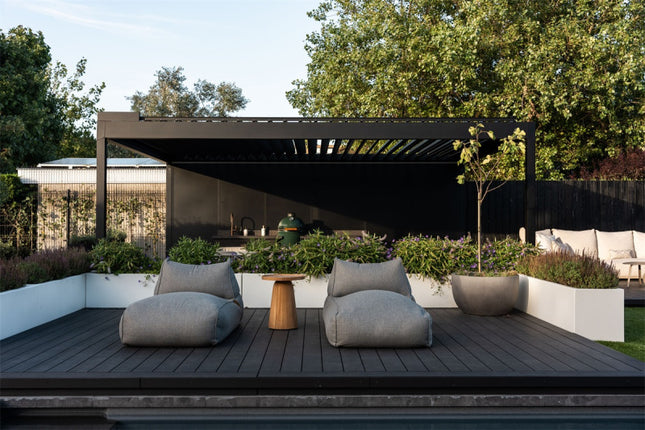 LUCA Grigio New Egg Pot Low Natural Concrete