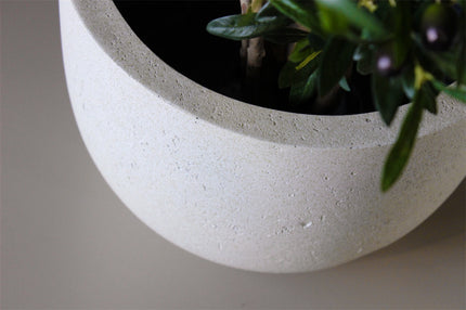 LUCA Grigio Tall Egg Pot Antique White