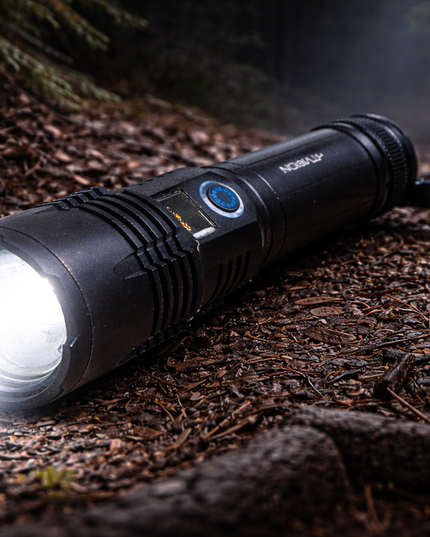 Megahelle X-Ray LED Taschenlampe 15W mit Akku & Powerbank-Funktion Wassergeschützt Dimmbar