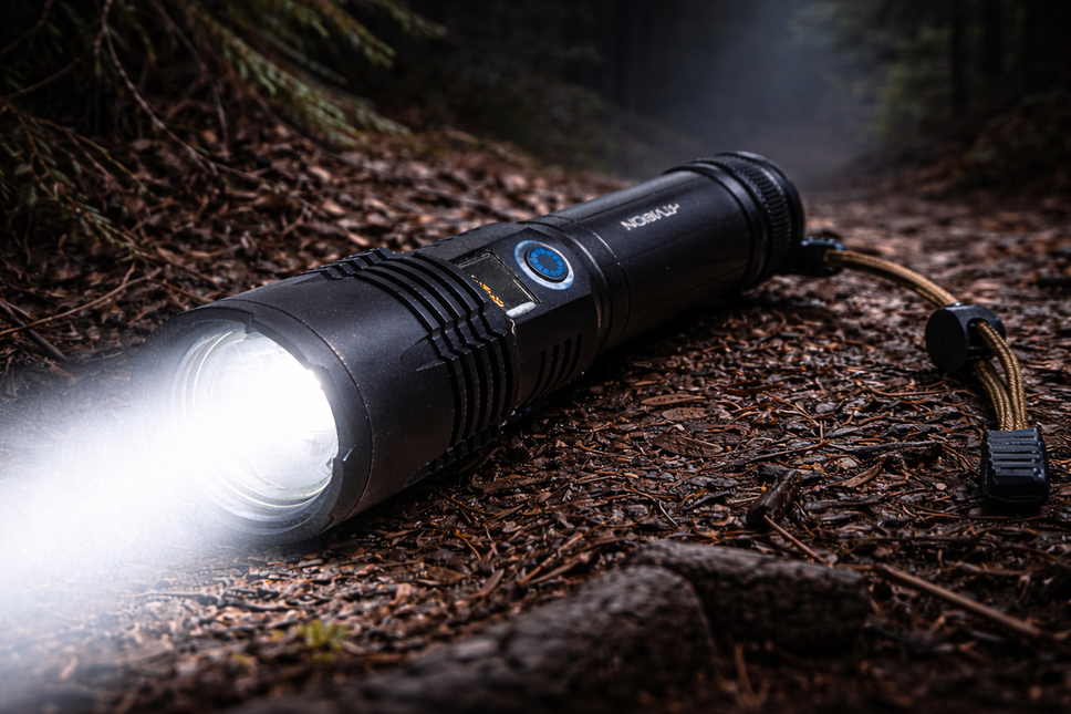 Megahelle X-Ray LED Taschenlampe 15W mit Akku & Powerbank-Funktion Wassergeschützt Dimmbar